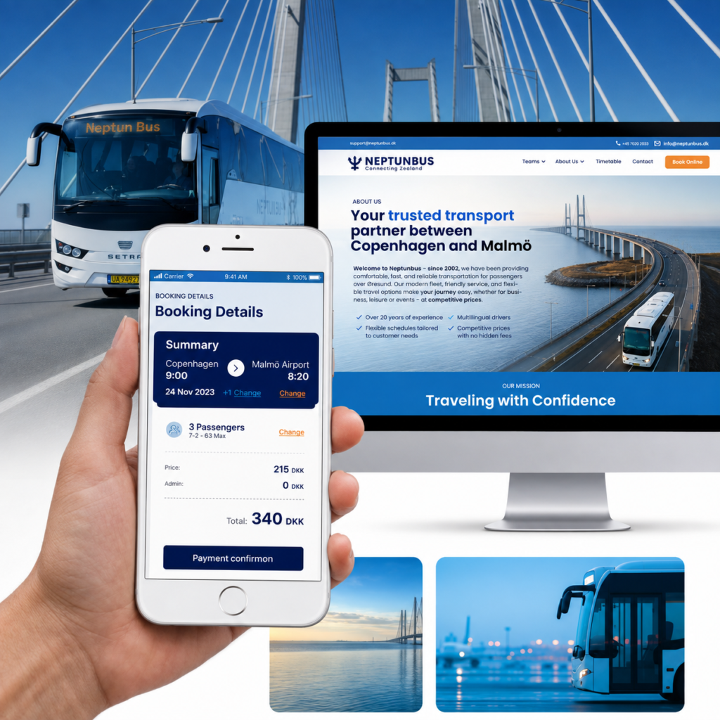 custom transport website designed by Creative Lab, a web design studio in London